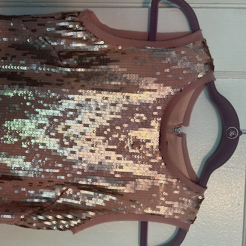 Sequin Sleeveless Dress - Gold - Picture 2 of 7